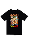 fame-stoned Dragon Ball Z Anime Baskılı Unisex %100 Pamuk Siyah T-shirt thumbnail 1