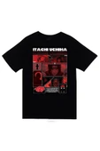 fame-stoned Naruto Itachi Uchiha Anime Baskılı Unisex %100 Pamuk Siyah T-shirt thumbnail 1