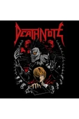 fame-stoned Death Note Anime Baskılı Unisex %100 Pamuk Siyah T-shirt thumbnail 2