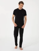 Pierre Cardin Erkek Bisiklet Yaka Penye Kısa Kol Pijama Takım - 11