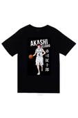 fame-stoned Kuroko's Basketball Anime Baskılı Unisex %100 Pamuk Siyah T-shirt thumbnail 1