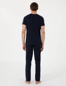 Pierre Cardin Erkek Bisiklet Yaka Penye Kısa Kol Pijama Takım - 7