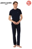 Pierre Cardin Erkek Bisiklet Yaka Penye Kısa Kol Pijama Takım thumbnail 2