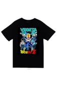 fame-stoned Dragon Ball Z Anime Baskılı Unisex %100 Pamuk Siyah T-shirt thumbnail 1