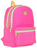 Kaukko Kapitoneli Üç Bölmeli Pembe Yeşil Kız Çocuk Okul ve Günlük Sırt Çantası - K1771 thumbnail 1