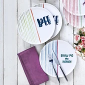 Fecra Text 6 Parça Pasta Tabağı Seti - 3