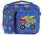 Kaukko Erkek Çocuk, Mavi Yeşil, Canavar Baskılı Isı Yalıtımlı Üç Bölmeli (Matara Cepli) Okul Beslenme Çantası L7255 - 2