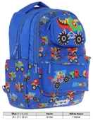 Kaukko Toys Erkek Çocuk 3D Kamyon Şekilli İlkokul ve Günlük Sırt Çantası - Mavi - L5255 thumbnail 4