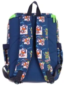 Kaukko İki Bölmeli Ergonomik Erkek Çocuk Okul Çantası (Lacivert Yeşil - Dinazor Baskılı) - L5256 thumbnail 3