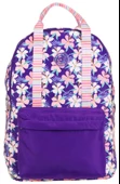 Kaukko K1763 Kız Çocuk/Kadın (Mor - Çiçek Desenli) Okul ve Günlük Sırt Çantası thumbnail 2