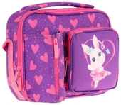 Kaukko Kız Çocuk, Mor Pembe, Kalpli Tavşan Desenli Isı Yalıtımlı Üç Bölmeli (Matara Cepli) Okul Beslenme Çantası L7246 - 1