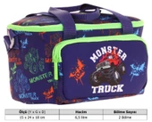 Kaukko Kids Thermo Isı Yalıtımlı Erkek Çocuk Monster Truck Yeşil Lacivert Beslenme Çantası L7279 (İki Bölmeli) thumbnail 4