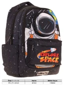 Kaukko Toys Erkek Çocuk 3D Astronot Şekilli İlkokul ve Günlük Sırt Çantası - Siyah - L5253 thumbnail 4