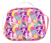 Kaukko Kız Çocuklar İçin Isı Yalıtımlı Thermo Beslenme Çantası - Pembe- Yaprak Desenli - K9037 thumbnail 2