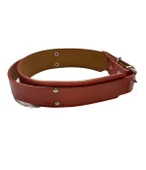 Doglife Turuncu Deri Köpek Boyun Tasması 4 cm x 49-57 cm - 3