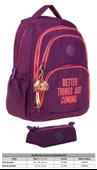 Kaukko Krinkıl Okul Sırt Çantası ve Kalemlik Seti - Mor - Kız Çocuk (K1678+K2643) thumbnail 2