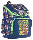 Kaukko İki Bölmeli Ergonomik Erkek Çocuk Okul Çantası (Lacivert Yeşil - Dinazor Baskılı) - L5256 thumbnail 1