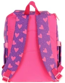 Kaukko İki Bölmeli Ergonomik Kız Çocuk Okul Çantası (Pembe Mor - Kalpli Tavşan Desenli) - L5246 - 3