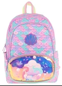 Kaukko Kids Üç Gözlü (Kız Çocuk) Okul Sırt Çantası (Denizkızı Nakışlı ve Baskılı) - L5225 - 2