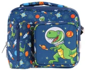 Kaukko Erkek Çocuk, Lacivert Yeşil, Dinazor Baskılı Isı Yalıtımlı Üç Bölmeli (Matara Cepli) Okul Beslenme Çantası L7252 - 2