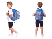 Kaukko Erkek Çocuk 3D Kamyon Şekilli Mavi Okul Sırt Çantası ve Isı Yalıtımlı Beslenme Çantası Seti thumbnail 3