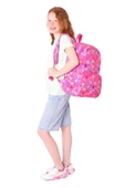 Kaukko Kız Çocuk Kalp ve Kaukko Baskılı Pembe Okul Çantası - Üç Bölmeli - K1783 thumbnail 5