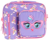Kaukko Kız Çocuk, Lila Pembe, Kedi Baskılı Isı Yalıtımlı Üç Bölmeli (Matara Cepli) Okul Beslenme Çantası L7236 - 2