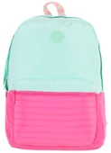 Kaukko Quick Kız Çocuk Üç Bölmeli Yeşil Pembe Kapitone Detaylı Okul Sırt Çantası - K1790 thumbnail 2