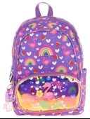 Kaukko Kids Üç Gözlü (Kız Çocuk) Okul Sırt Çantası (Flamingo Nakışlı ve Baskılı) - L5226 thumbnail 2