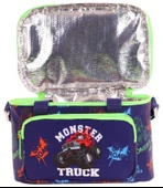 Kaukko Kids Thermo Isı Yalıtımlı Erkek Çocuk Monster Truck Yeşil Lacivert Beslenme Çantası L7279 (İki Bölmeli) thumbnail 3