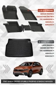 Sahler Fıat Egea Cross 2020+ Uyumlu 4.5D Premium Havuzlu Oto Paspas ve Liner Marka 3D Bagaj Havuzu - 1