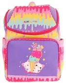 Kaukko İki Bölmeli Ergonomik Kız Çocuk Okul Çantası (Sarı Mor - Dondurma Baskılı) - L5247 thumbnail 2