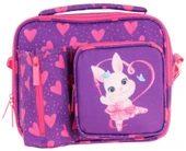 Kaukko Kız Çocuk, Mor Pembe, Kalpli Tavşan Desenli Isı Yalıtımlı Üç Bölmeli (Matara Cepli) Okul Beslenme Çantası L7246 - 2