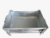 Despina Home Katlanabilir Krom Izgaralı Galvaniz Mangal Çantalı 0.60MM Kalın thumbnail 4