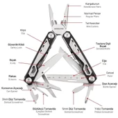 İzeltaş Multi Tool 15 fonksiyonlu 155 MM Pense - 2