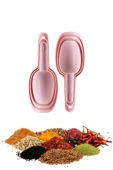 6 Adet Baharat Küreği, Un Şeker Bakliyat Kakao Mama Deterjan Erzak Kaşığı 6’lı Set 2x(3 Boy) Pembe - 3