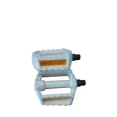 PEDAL MTB BİSİKLET 24-26 JANT İÇİN PLASTİK BİLYALI  REFLEKTÖRLÜ ÇİFT BEYAZ - 1