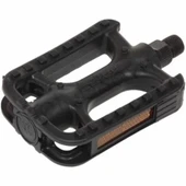 PEDAL MTB BİSİKLET İÇİN PLASTİK BİLYASIZ  REFLEKTÖRLÜ ÇİFT SİYAH FP-804 - 1