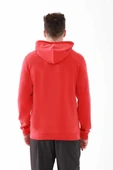2AS Oliver Erkek Kapüşonlu Sıfır Yaka Sweatshirt Kırmızı - 2