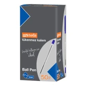 Mynote Ball Pen Tükenmez Kalem 0.7 mm Mavi 50 li Kutu thumbnail 2