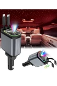 ACL ACC-01 RGB Işıklı 66W Araç Şarj Cihazı | 4in1 Geri Çekilebilir Kablo | Type-C + Lightning | Yıldızlı Tavan Efekti - 8