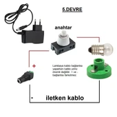 Kutulu 6 in 1 Motor ve Lamba Deney Seti (6 Devre) - Öğrenci Elektrik Devresi thumbnail 6