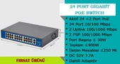 24 Port 10/100/1000MBPS 24+2 Gigabit Poe Switch thumbnail 2