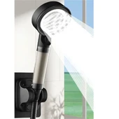 Duş başlığı 5 Fonksiyonlu Çelik Su Tasarruflu Filtreli Turbo Jet duş Başlığı - 8