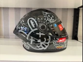 KASK MT STINGER RAM F1 PARLAK SİYAH/GRİ - 2