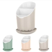 Titiz Orca Kurutma Tezgahlı, BPA'sız, 3 bölmeli Plastik Kaşıklık 20cm - 1