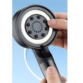 Duş başlığı 5 Fonksiyonlu Çelik Su Tasarruflu Filtreli Turbo Jet duş Başlığı - 3