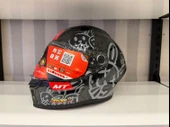KASK MT STINGER RAM F1 PARLAK SİYAH/GRİ - 1