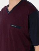 Pierre Cardin Erkek Bordo Jakarlı Kısa Kol Şortlu & Uzun 3'lü Özel Kutulu Pijama Takım - 2