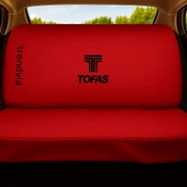 TOFAŞ Logolu Penye Oto Koltuk Kılıfı Seti Kırmızı  Ön ve Arka Servis Koltuk Koruma Takımı - 2